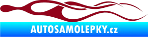 Samolepka Plameny 029 bordó vínová
