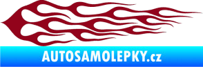 Samolepka Plameny 037 bordó vínová