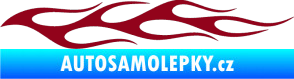 Samolepka Plameny 054 bordó vínová