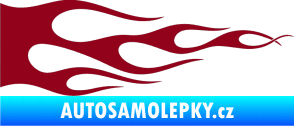 Samolepka Plameny 090 bordó vínová