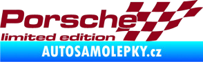 Samolepka Porsche limited edition pravá bordó vínová