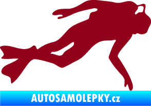 Samolepka Potápěč 002 pravá bordó vínová