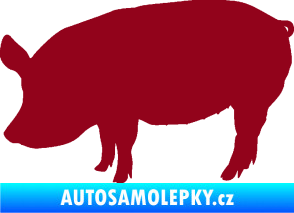 Samolepka Prase 001 levá bordó vínová