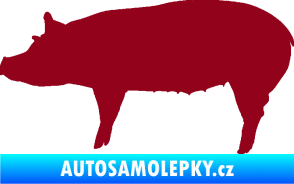 Samolepka Prase 002 levá bordó vínová