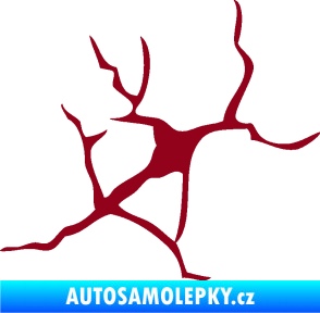 Samolepka Prasklina 004 bordó vínová