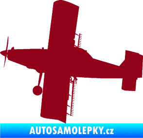 Samolepka Práškovací letoun Čmelák levá bordó vínová