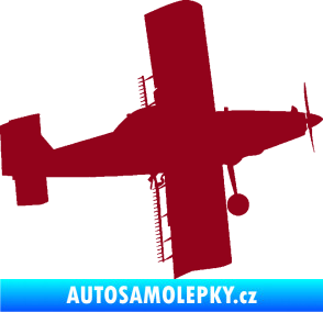 Samolepka Práškovací letoun Čmelák pravá bordó vínová