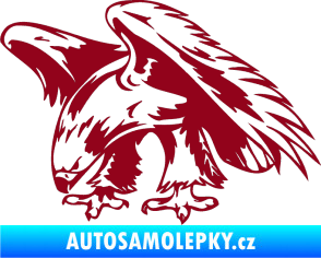 Samolepka Predators 001 levá orel bordó vínová