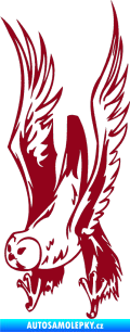 Samolepka Predators 019 levá sova bordó vínová