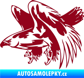 Samolepka Predators 034 levá bordó vínová