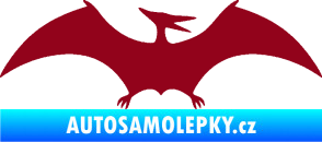 Samolepka Pterodactylus 001 pravá bordó vínová