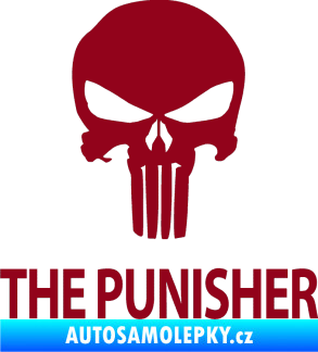 Samolepka Punisher 002 s nápisem bordó vínová