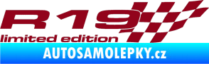 Samolepka R19 limited edition pravá bordó vínová
