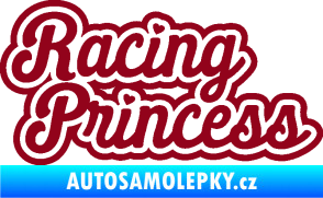 Samolepka Racing princess nápis bordó vínová