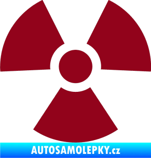 Samolepka Radioactive 001 radiace bordó vínová