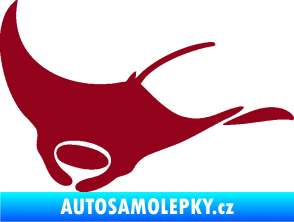 Samolepka Rejnok 003  levá manta bordó vínová