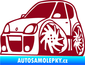 Samolepka Renault Clio sport karikatura levá bordó vínová