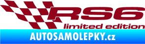 Samolepka RS6 limited edition levá bordó vínová