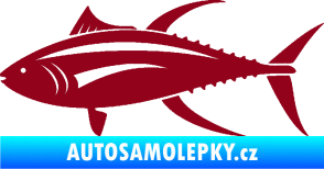 Samolepka Ryba 013 levá tuňák bordó vínová