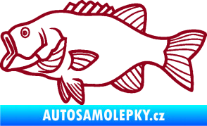 Samolepka Ryba 015 levá bordó vínová