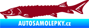 Samolepka Ryba 020 levá jeseter bordó vínová