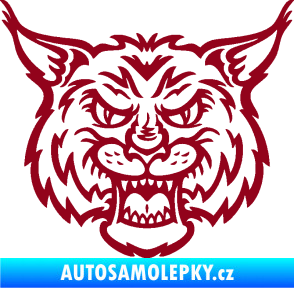 Samolepka Rys 001 bordó vínová