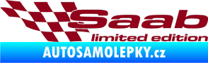 Samolepka Saab limited edition levá bordó vínová