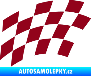 Samolepka Šachovnice 037 bordó vínová
