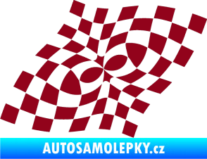 Samolepka Šachovnice 043 bordó vínová