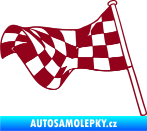 Samolepka Šachovnice 052 bordó vínová