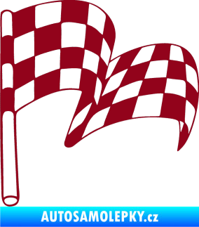 Samolepka Šachovnice 054 bordó vínová