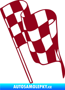 Samolepka Šachovnice 061 bordó vínová