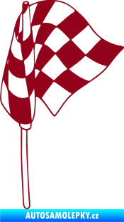 Samolepka Šachovnice 069 bordó vínová