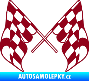 Samolepka Šachovnice 070 bordó vínová