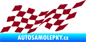 Samolepka Šachovnice 074 bordó vínová