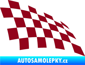 Samolepka Šachovnice 078 bordó vínová