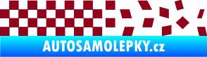 Samolepka Šachovnice 082 bordó vínová