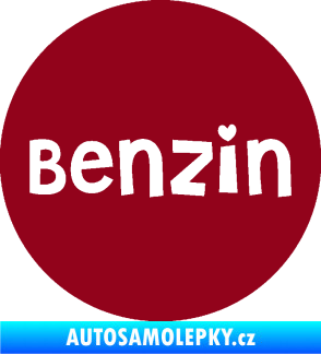 Samolepka Samolepka na víčko od nádrže 008 benzín bordó vínová