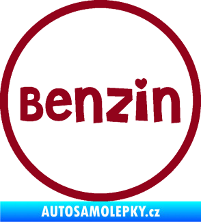 Samolepka Samolepka na víčko od nádrže 009 benzín bordó vínová