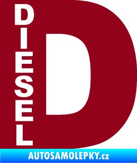 Samolepka Samolepka na víčko od nádrže 010 diesel bordó vínová