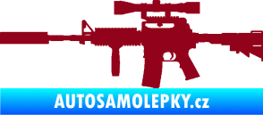 Samolepka Samopal 006 levá bordó vínová