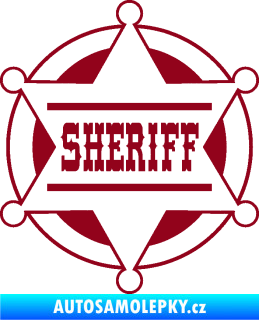 Samolepka Sheriff 004 bordó vínová