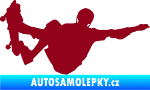 Samolepka Skateboard 007 pravá bordó vínová
