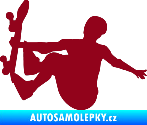 Samolepka Skateboard 008 levá bordó vínová