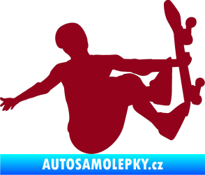 Samolepka Skateboard 008 pravá bordó vínová
