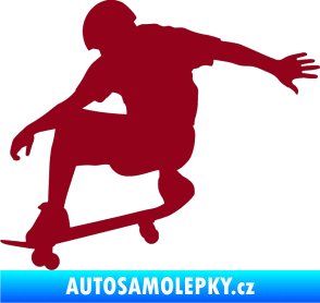 Samolepka Skateboard 012 levá bordó vínová
