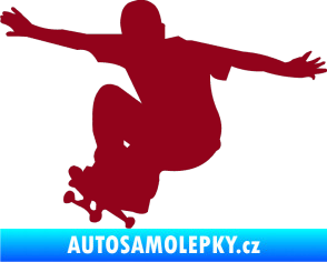 Samolepka Skateboard 014 levá bordó vínová