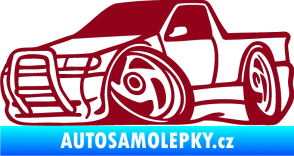 Samolepka Škoda Felicia korba karikatura levá bordó vínová