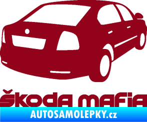 Samolepka Škoda mafia pravá bordó vínová