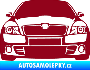 Samolepka Škoda Octavia 2 karikatura  bordó vínová